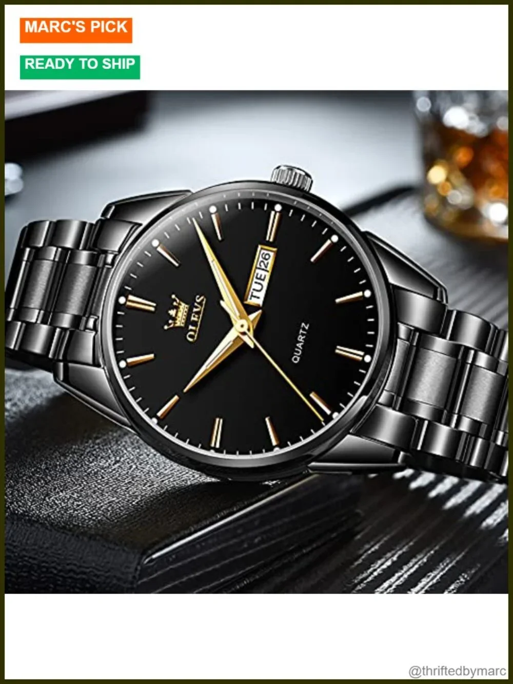 Analog Quartz Business Dress Watch Day Date Stainless Steel Classic Luminous